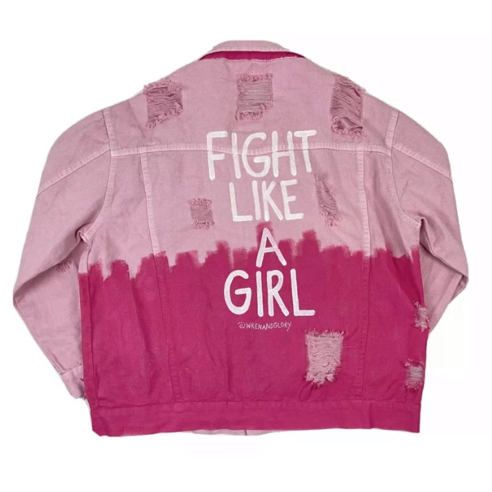 Denim Pink Fight Like A Girl